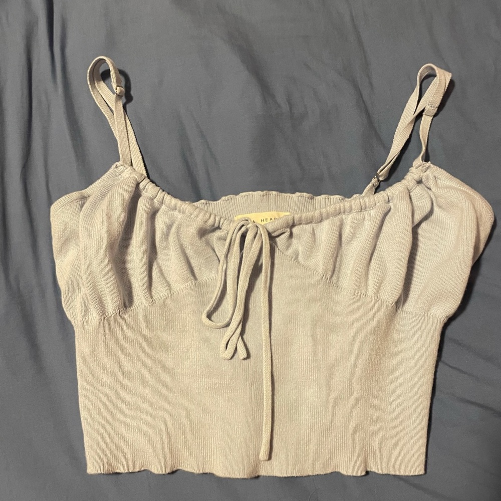 Light blue crop top